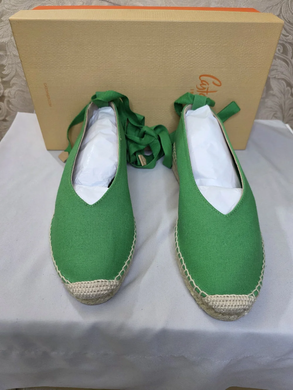 Castañer Gea/2/161 Espadrille Sandals In Verde Size 38 (7.5 US)